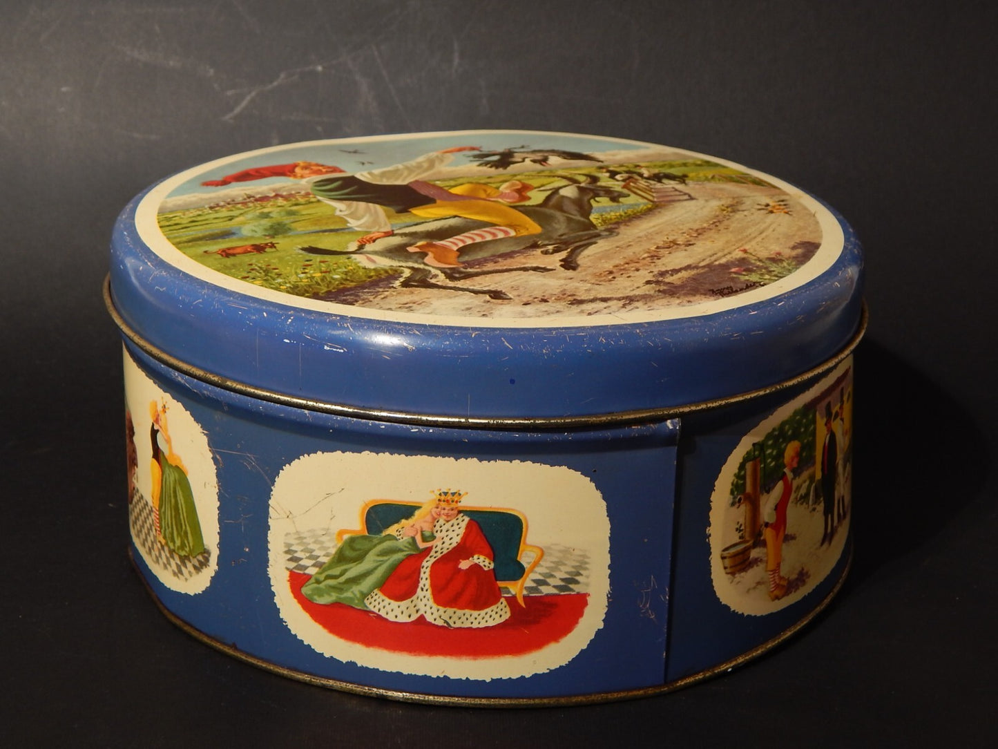 RARA VINTAGE SCATOLA DI LATTA FIABE DI HANS CHRISTIAN ANDERSEN