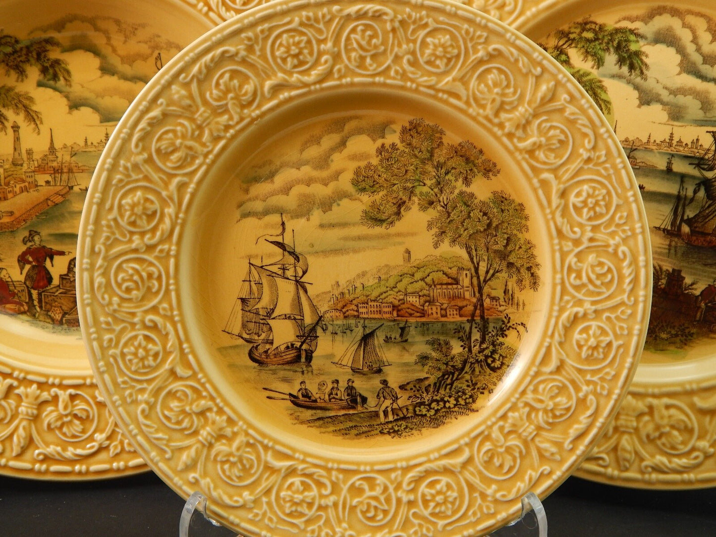 VINTAGE SERVIZIO 12 PIATTI ROYAL STAFFORDSHIRE CERAMICS ENGLAND SAFE HARBOUR