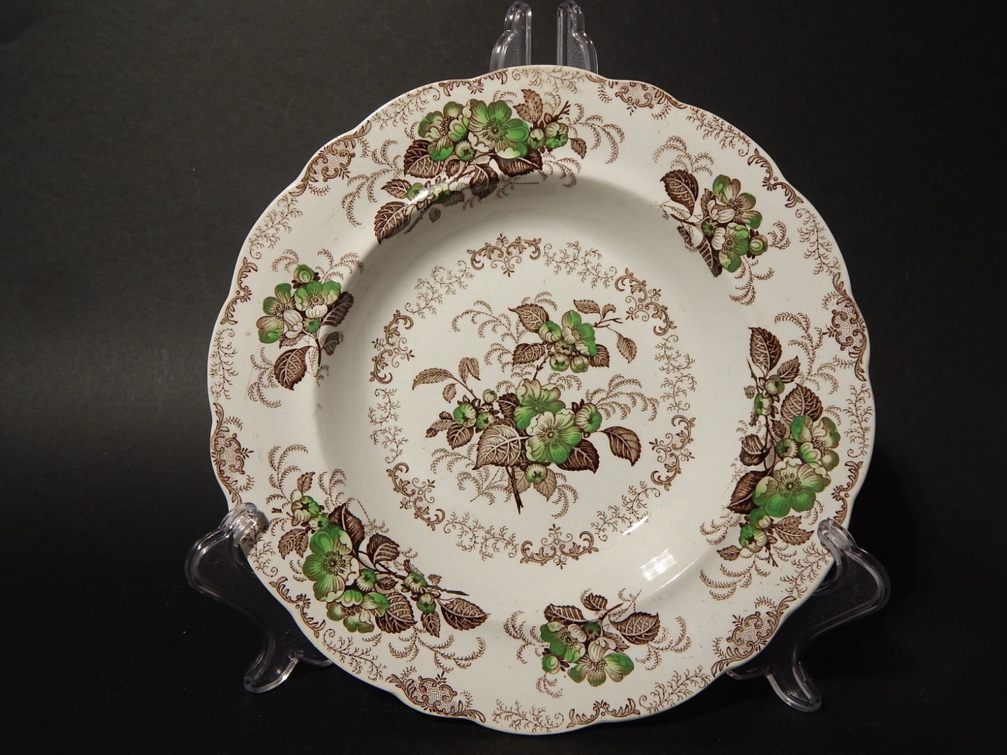 ANTICO 1850 SERVIZIO 18 PIATTI SEMI PORCELLANA INGLESE RIDGWAY &C. APPLE BLOSSOM