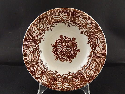 ARTE POVERA ANTICO PIATTO CERAMICA VEDOVA BESIO & FIGLI MONDOVI' DECORATO MANO