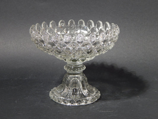 ANTICA PRIMO 800 ORIGINALE ELEGANTE ALZATA COPPA CENTROTAVOLA IN VETRO