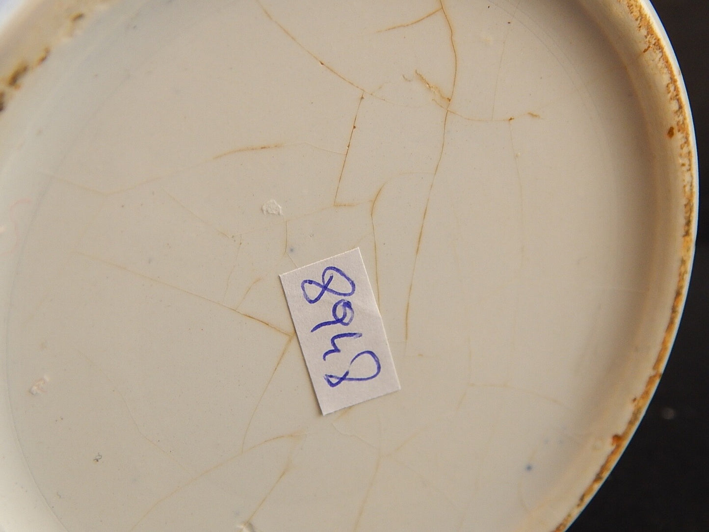 ANTICO RARO BARATTOLO CUCINA MEHL FARINA CERAMICA DECORO MEISSEN BIANCO BLU