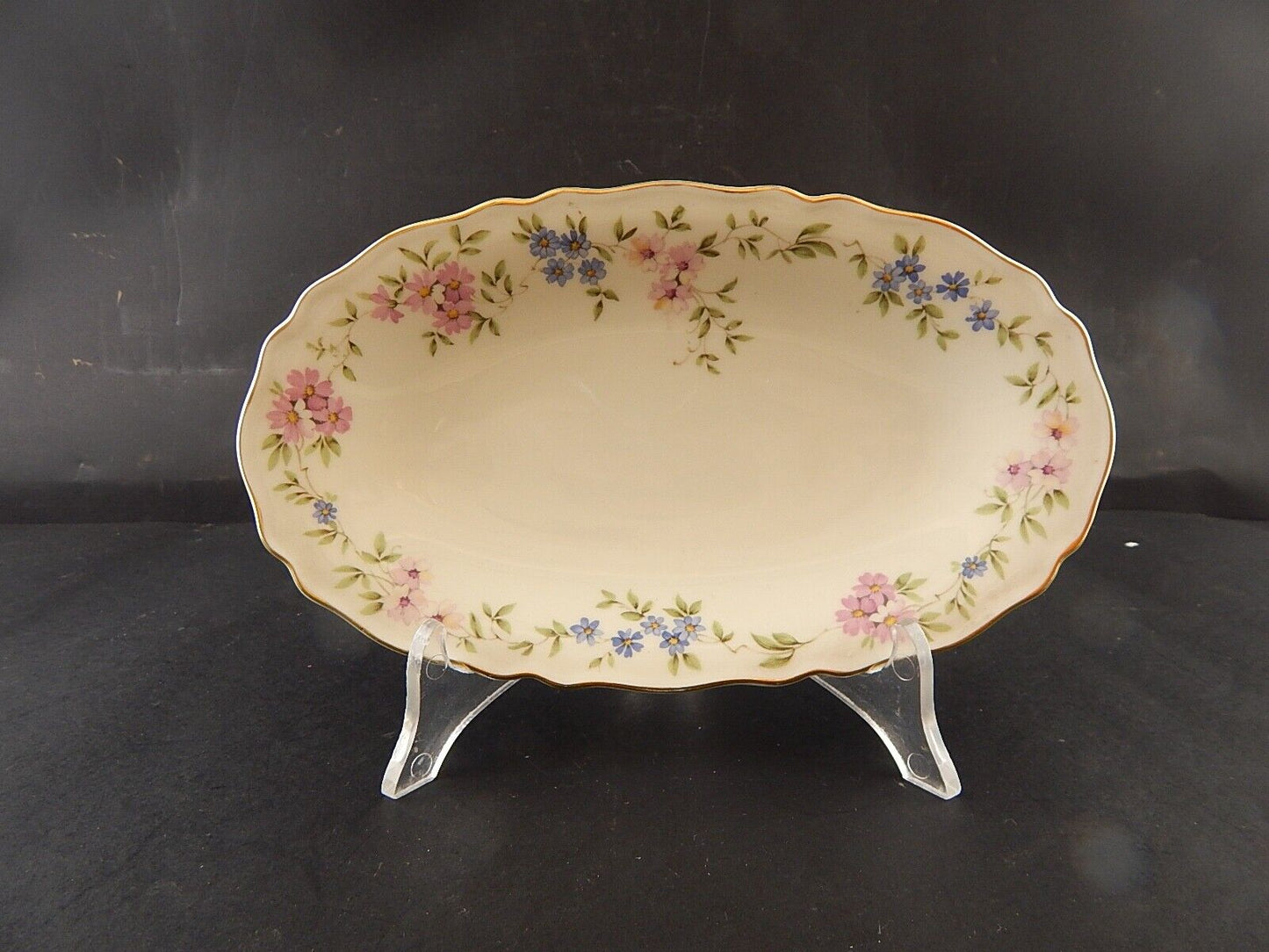 ANTICO VASSOIO RAVIERA PREZIOSA PORCELLANA KRAUTHEIM BAVARIA GHIRLANDA