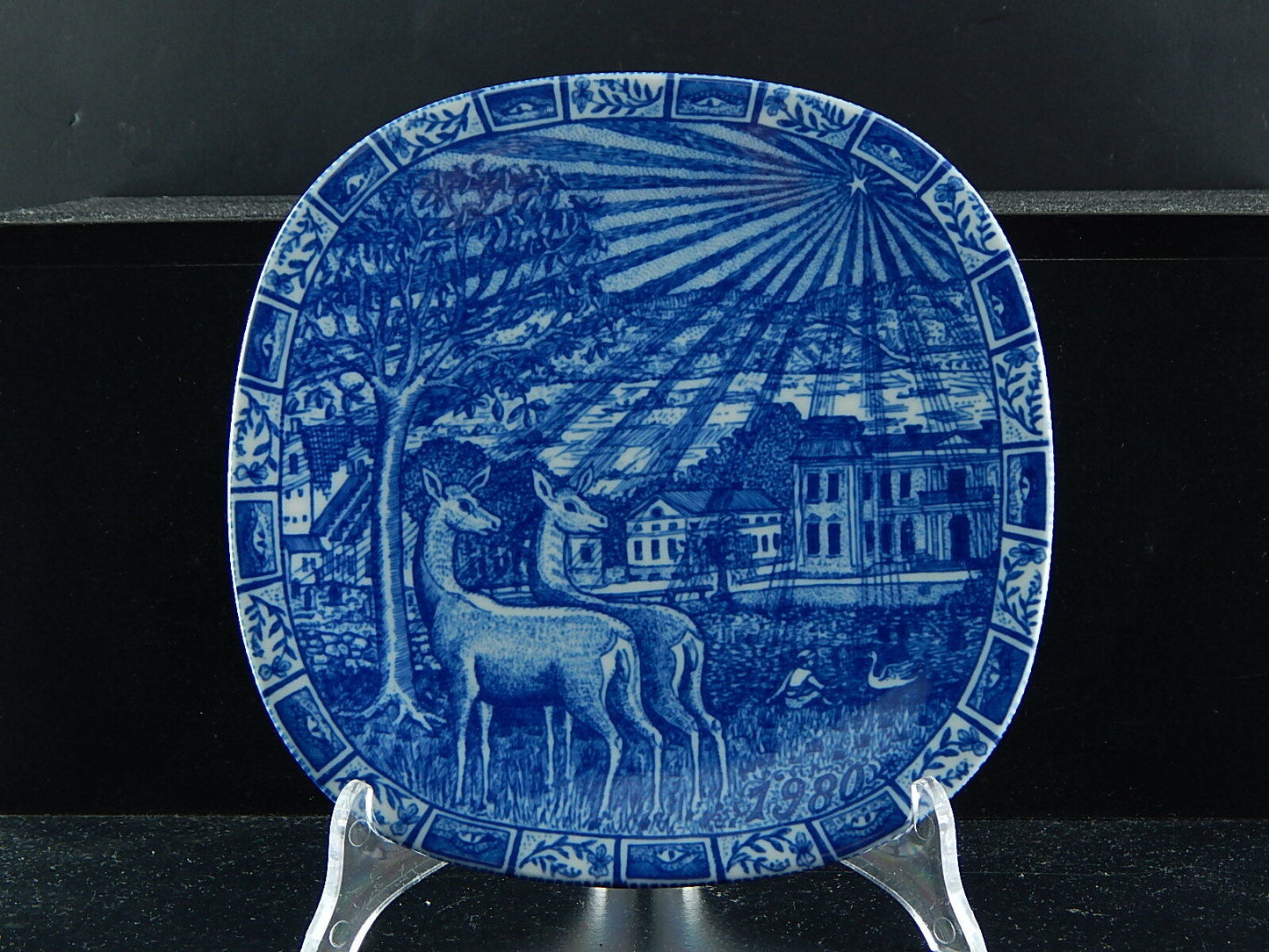 RORSTRAND PIATTO PORCELLANA NATALE 1980 PORCELAIN CHRISTMAS PLATE COLLEZIONE NEW