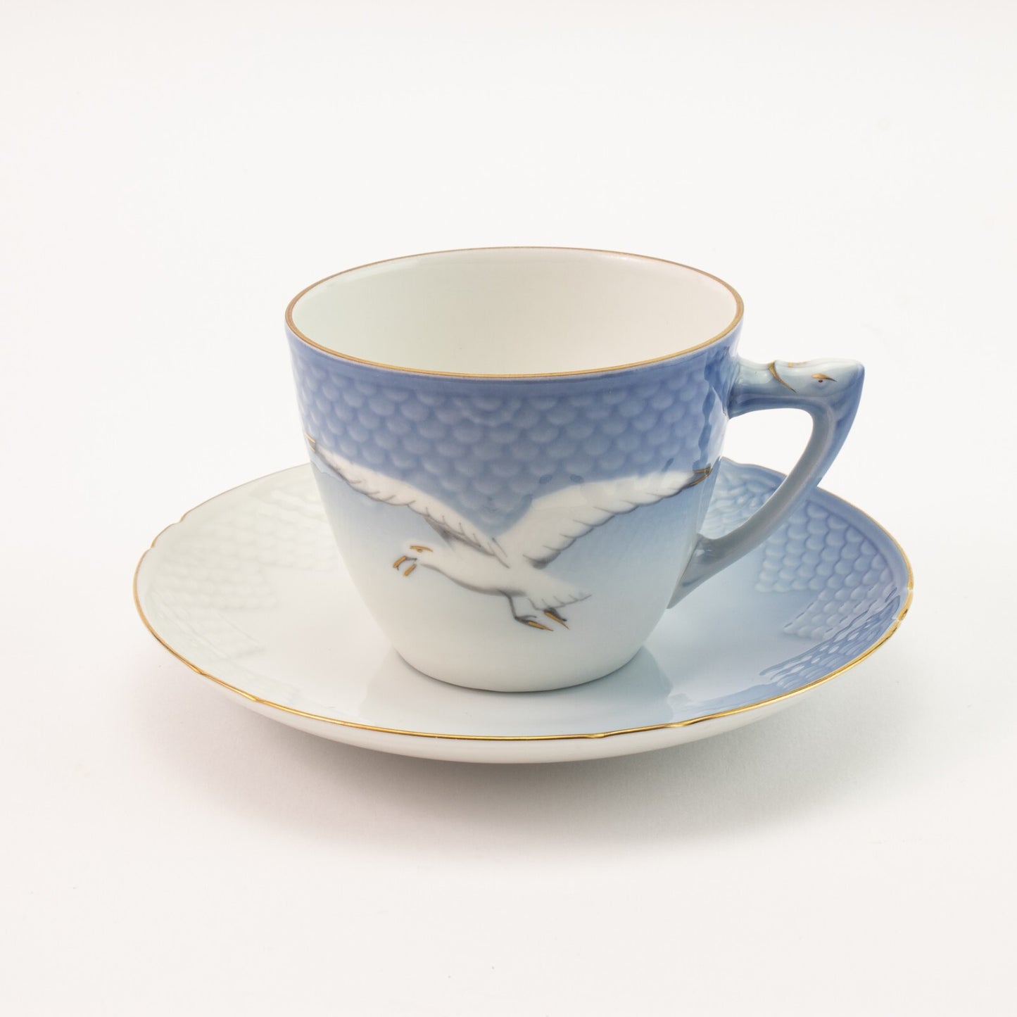 TAZZA CAFFE' PORCELLANA ORO ZECCHINO GABBIANI ROYAL COPENHAGEN BING&GRONDAHL 102