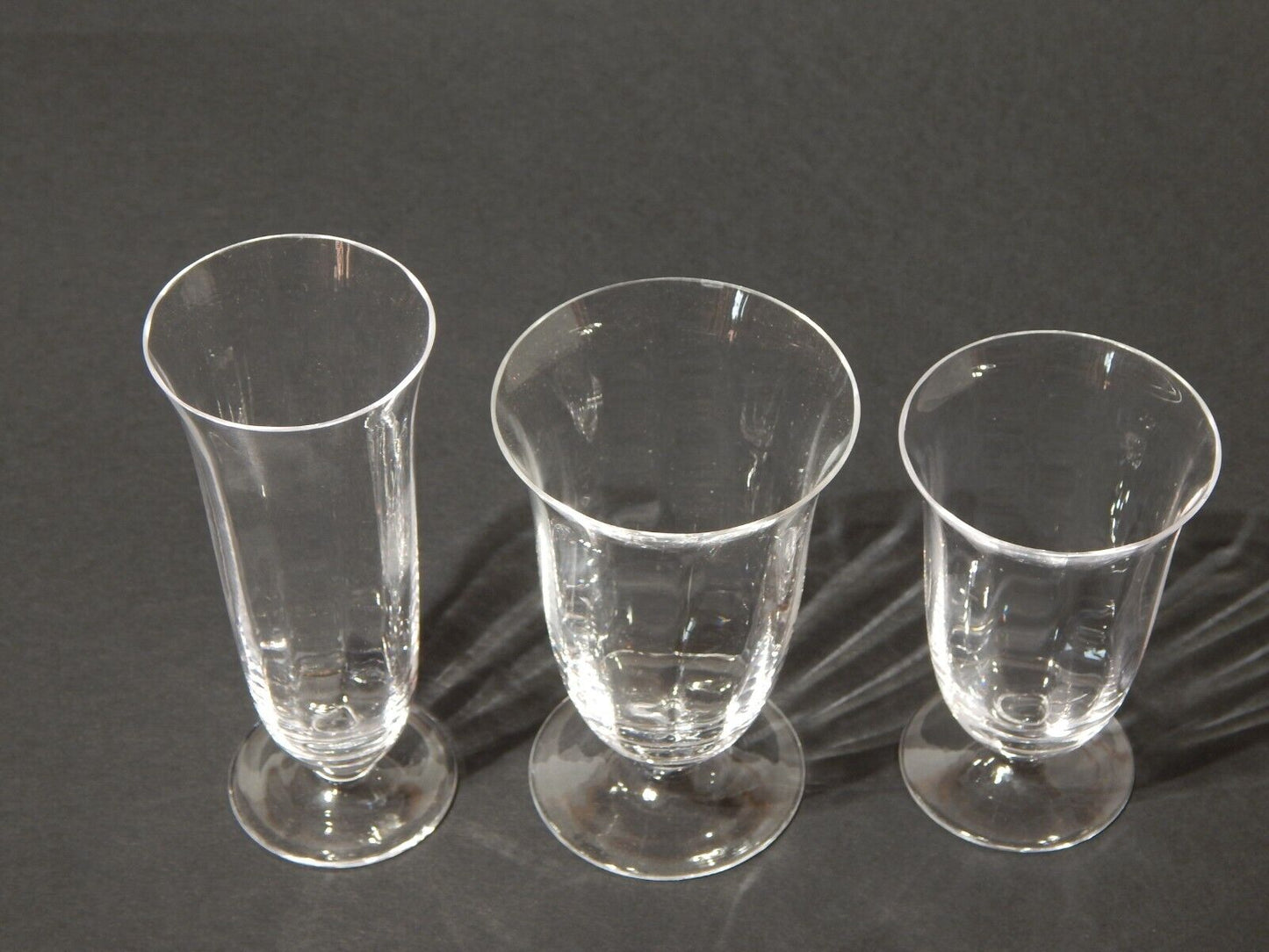 VINTAGE ELEGANTE SERVIZIO 18 BICCHIERI CALICI CRISTALLO MADE IN ITALY ANNI '60