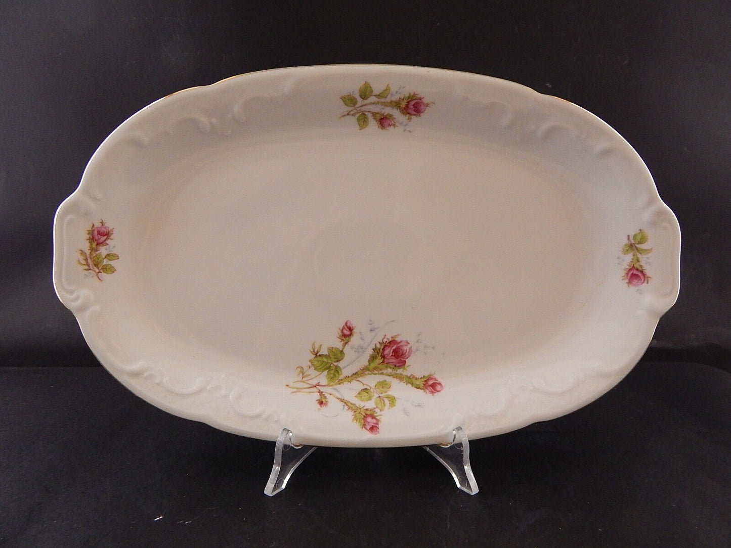 ROCAILLE RETRO' WINTERLING BAVARIA VASSOIO PIATTO OVALEPORCELLANA ROSA CANINA