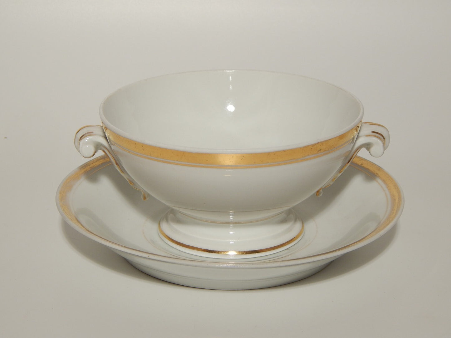 ANTICA ELEGANTE PREZIOSA TAZZA PUERPERA IMPERO PORCELLANA DI PARIGI PRIMO '800