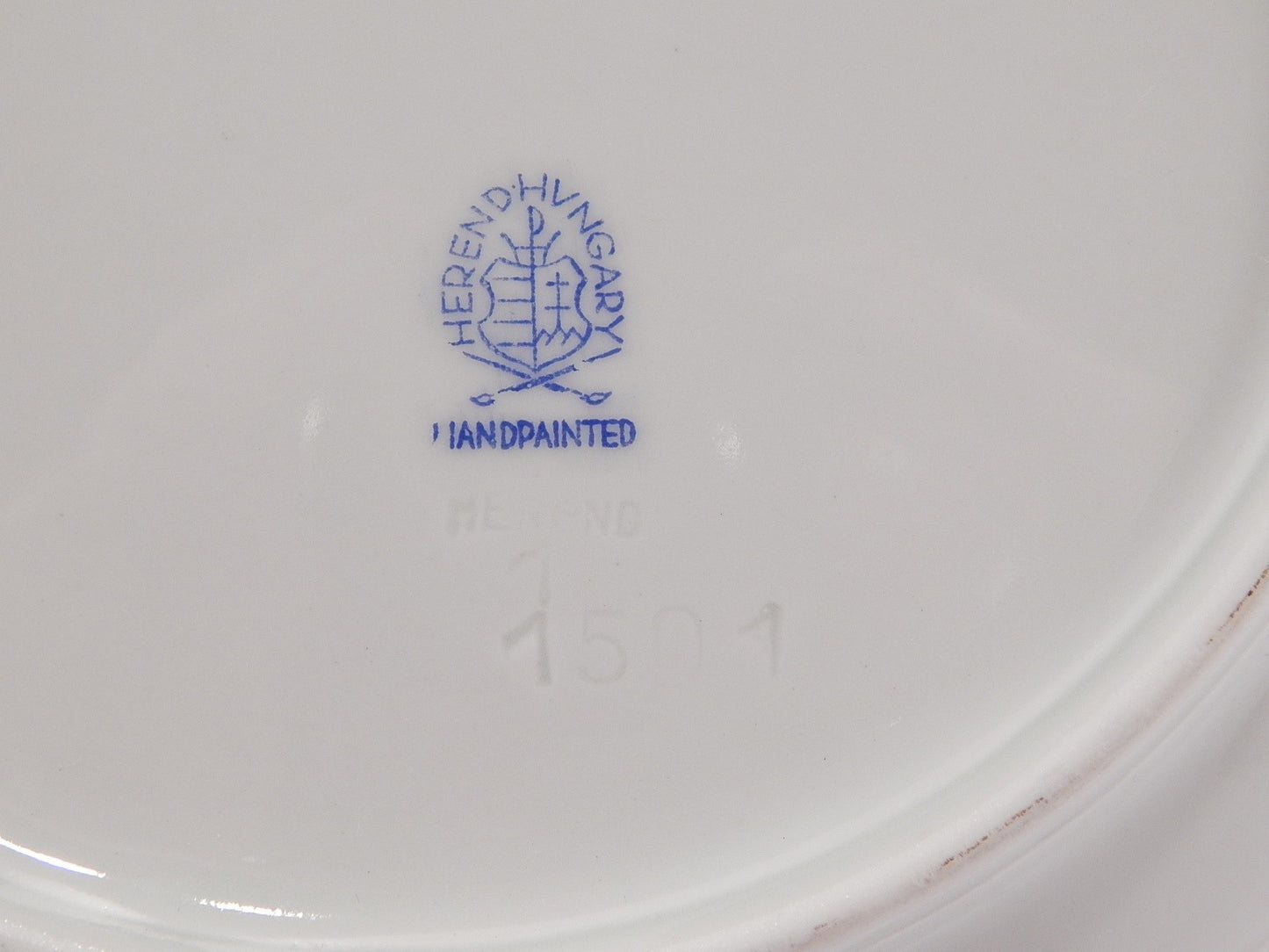 PIATTO FONDO PORCELLANA HEREND HUNGARY ROSE HAND-MADE PORCELAIN PLATE