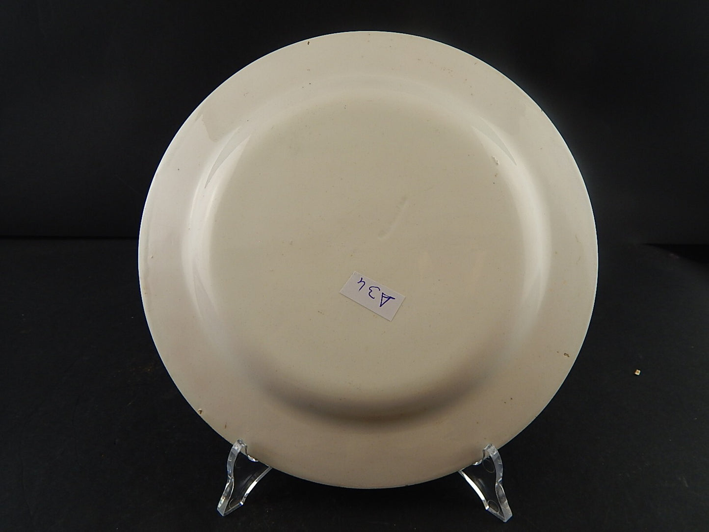 ANTICO PIATTO SEMI PORCELLANA RICHARD MILANO DECORO FERRARA META' 800 #A34