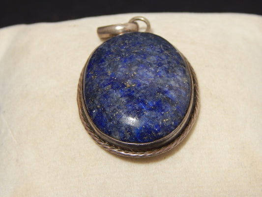 VINTAGE CIONDOLO IN ARGENTO CON CABOCHON IN LAPISLAZZULO