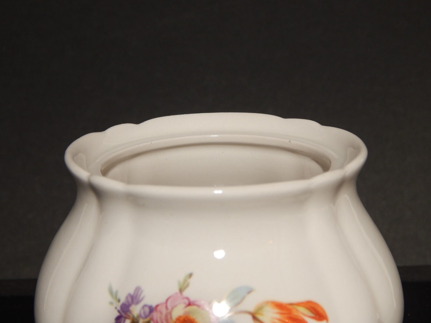 VINTAGE ZUCCHERIERA POTICHE CERAMICA RICHARD GINORI LAVENO DIAMONDSTONE FLOREALE