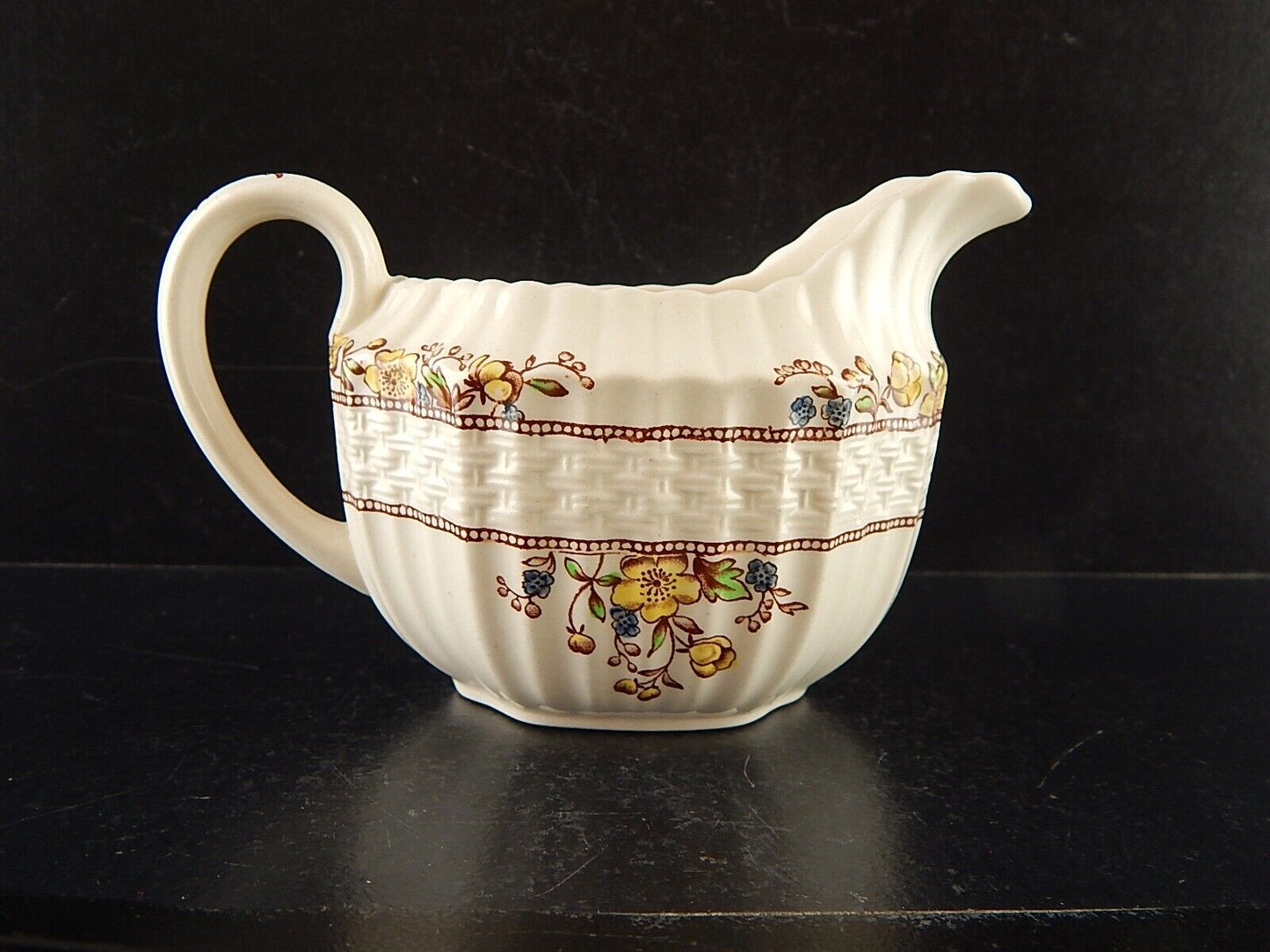ANTICA LATTIERA INGLESE SEMI PORCELLANA COPELAND SPODE BUTTERCUP COLLECTION 1895
