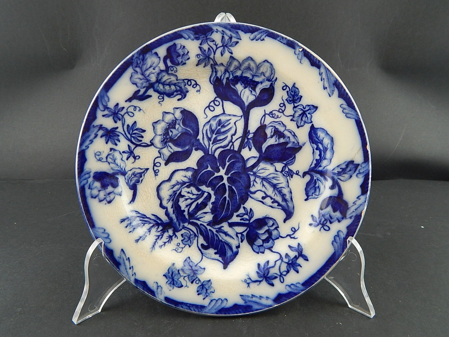 ANTICO PIATTO NINFEE CERAMICA RICHARD MILANO FINE 800 FLOW BLUE WATER NYMPH A766