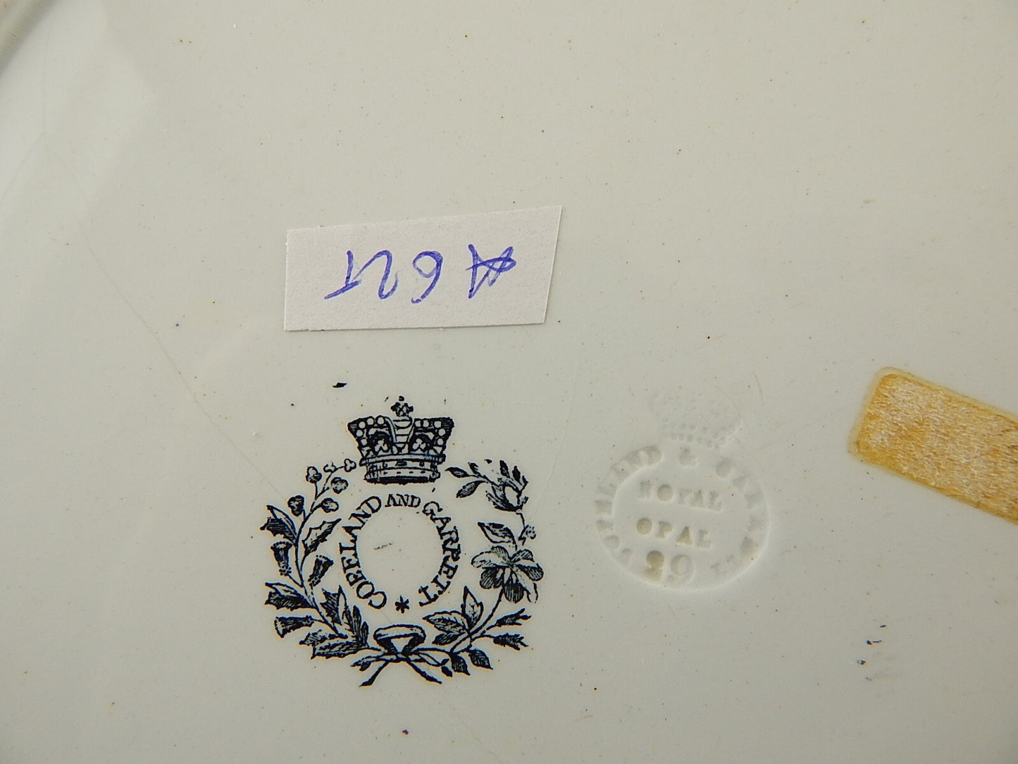 COPELAND & GARRETT 1833-1847 LATE SPODE ANTICO PREZIOSO PIATTO DIPINTO A MANO #