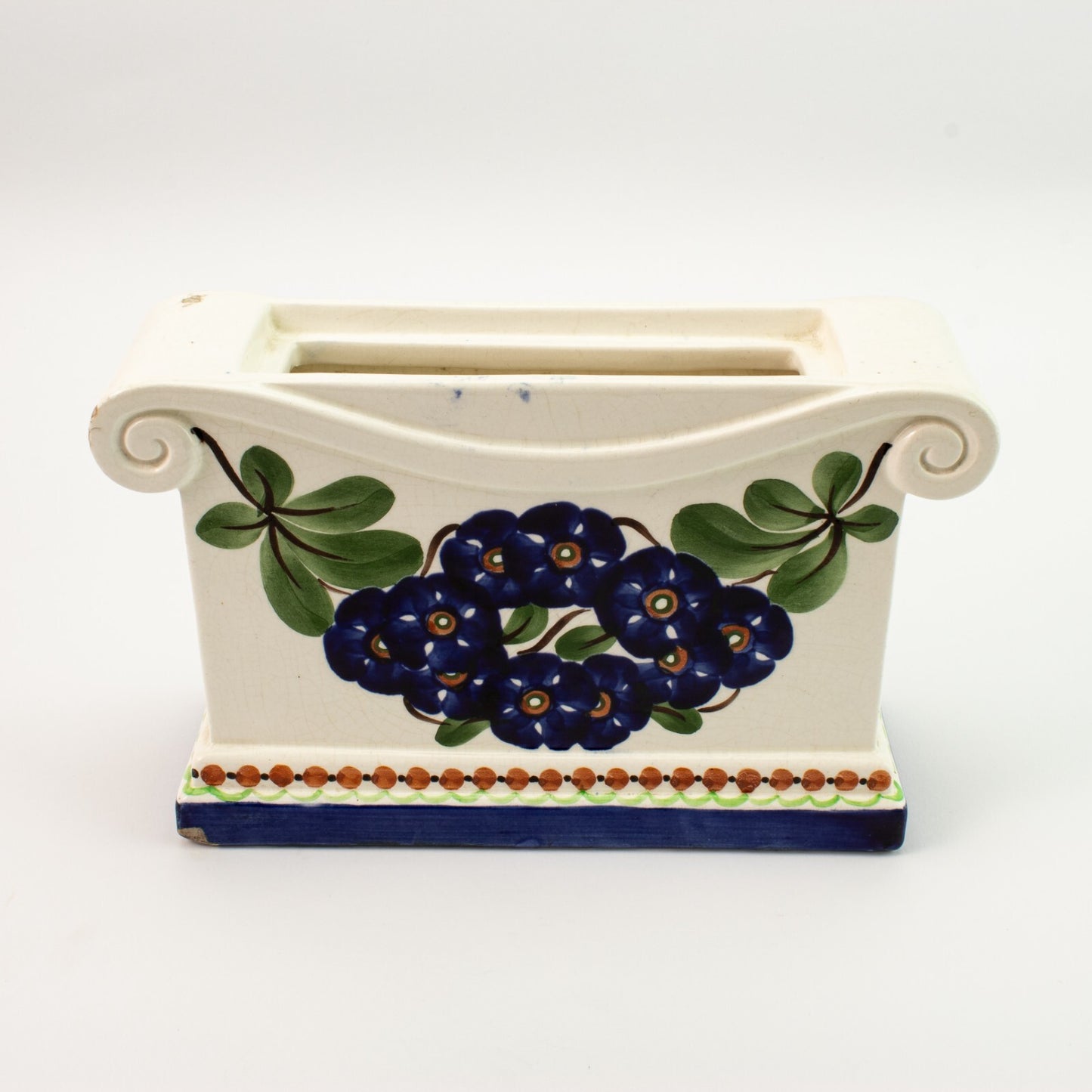 ROYAL COPENHAGEN ALUMINIA ANTICA JARDINIERE CERAMICA SOTTOSMALTO 433-472 23X8X14