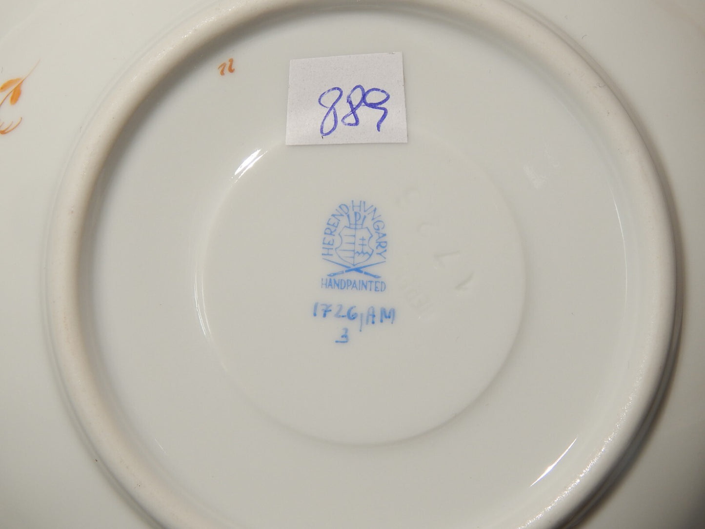 PREZIOSA PORCELLANA HEREND TAZZA TE' APPONYI CHINESE BOUQUET RUGGINE 1726