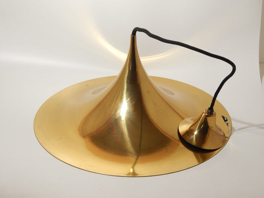 VINTAGE LAMPADARIO SEMI PENDANT DESIGN DANESE BONDERUP & THORUP OTTONE LUCIDATO