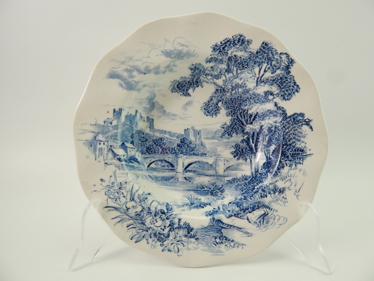 WEDGWOOD&CO VINTAGE PIATTO FONDO SEMI-PORCELLANA META' 900 COUNTRYSIDE