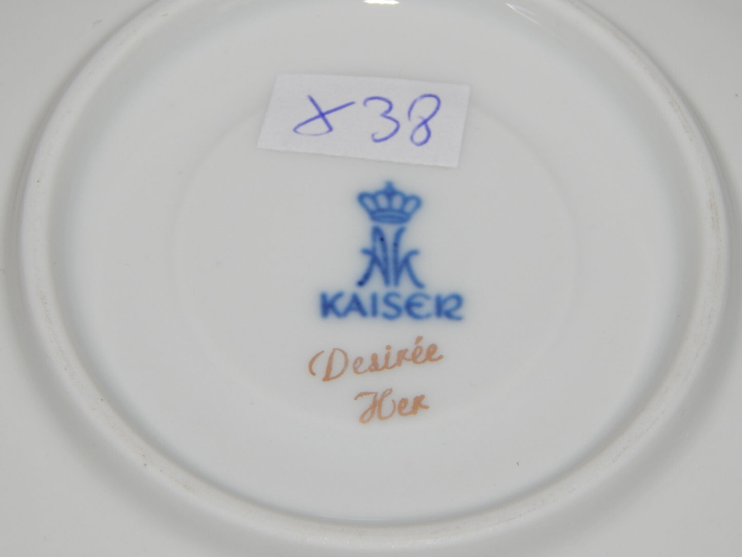 PREZIOSO VINTAGE SERVIZIO DA TE' PORCELLANA TEDESCA KAISER BOUQUET FIORI VERDE