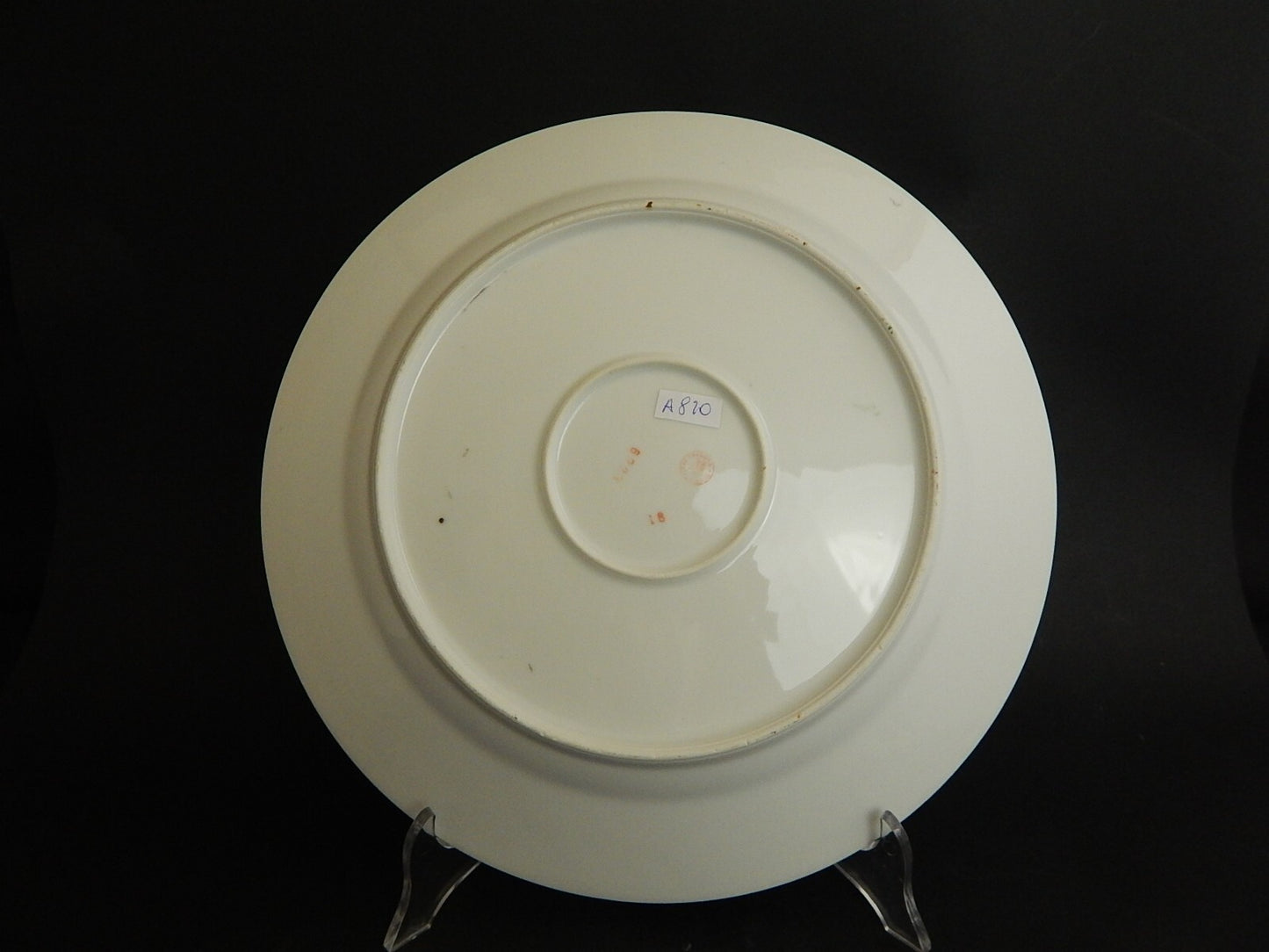 ANTICA VASSOIO ROTONDO PORCELLANA GINORI LIBERTY GHIRLANDE DI ROSE ORO ZECCHINO