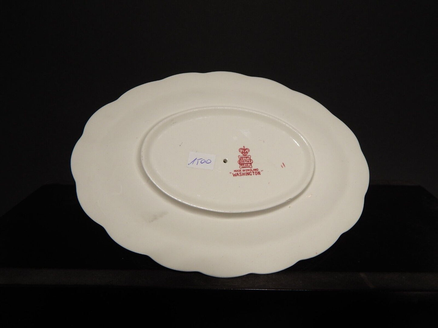 ANTICA SALSIERA BOOTHS DECORO WASHINGTON SEMI-PORCELLANA INGLESE DIFETTI