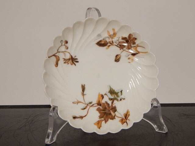 ANTICA ART NOUVEAU TAZZINA CAFFE' PORCELLANA HAVILAND & CO LIMOGES FIORI ROVO #
