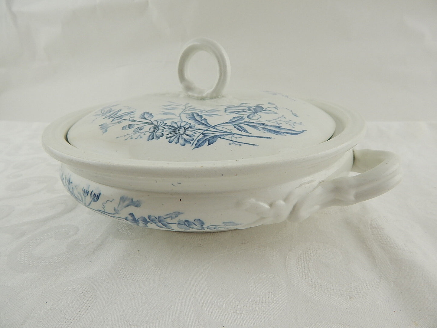 ANTICA IMPERIAL BONN GERMANY SECOLO XIX LEGUMIERA PORCELLANA CERAMICA COLLEZIONE