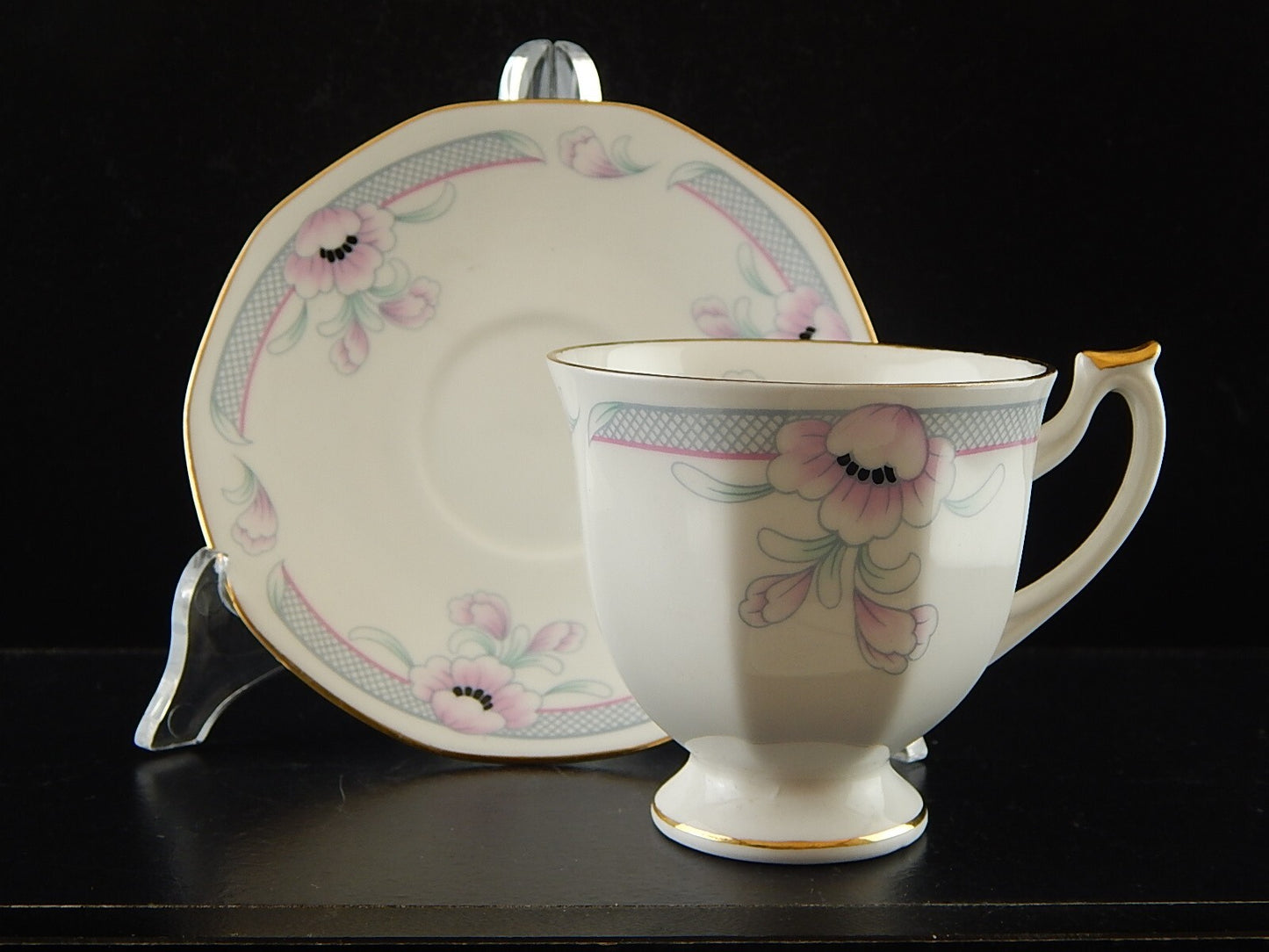 PREZIOSA PORCELLANA INGLESE TAZZA TE' FINE BONE CHINA FRANCIS ROSINA