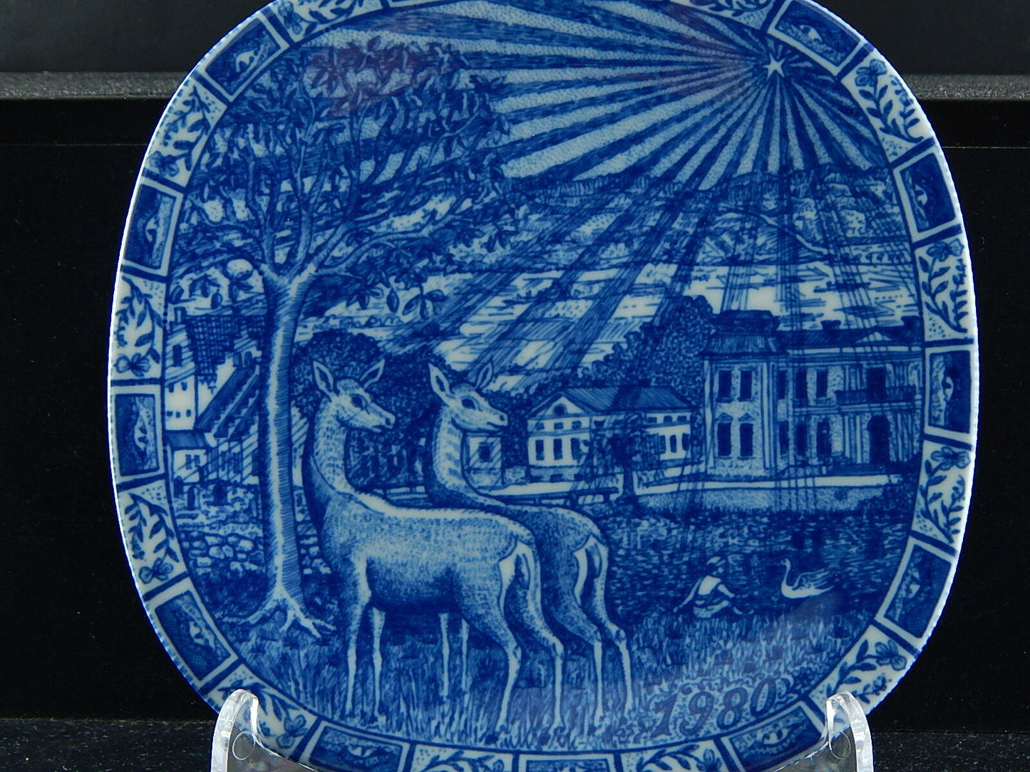 RORSTRAND PIATTO PORCELLANA NATALE 1980 PORCELAIN CHRISTMAS PLATE COLLEZIONE NEW