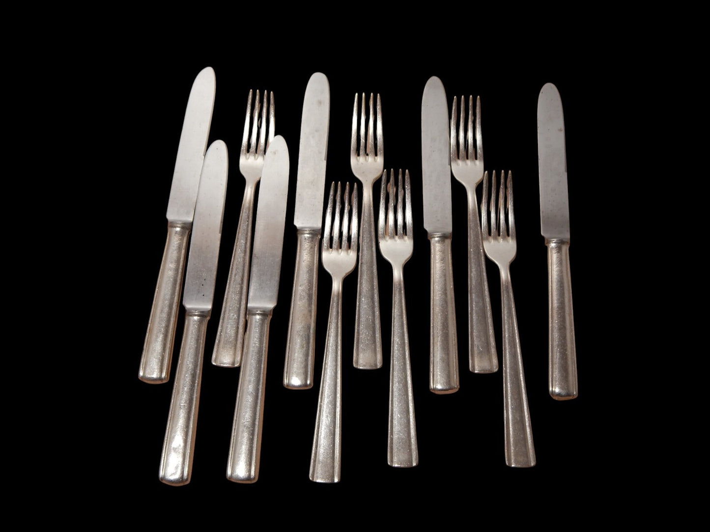 ANNI 50 ARTHUR KRUPP MILANO SET 12 POSATE ALPACCA ARGENTATE DESIGN GIO' PONTI
