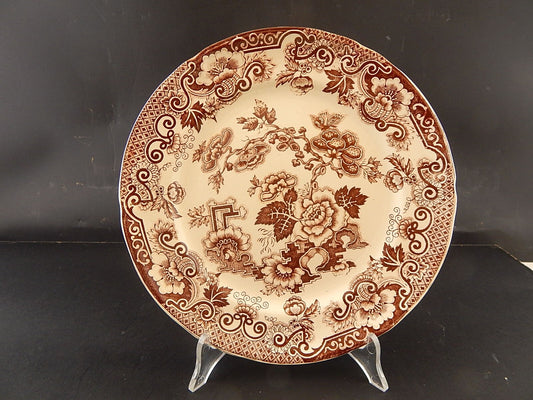 ANTICO 1930 RARO PIATTO CERAMICA RICHARD MILANO DECORO JAPON BIANCO MARRONE