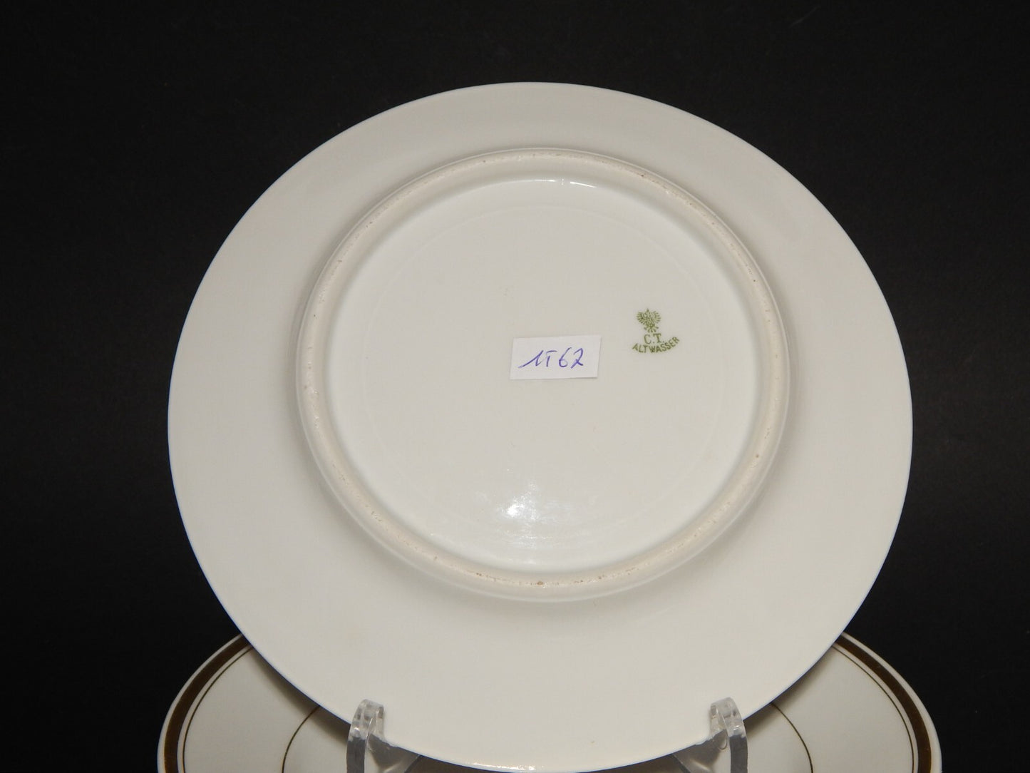 ANTICA PORCELLANA SERVIZIO 6 PIATTI DESSERT IMPERO C. TIELSCH ALTWASSER FINE 800