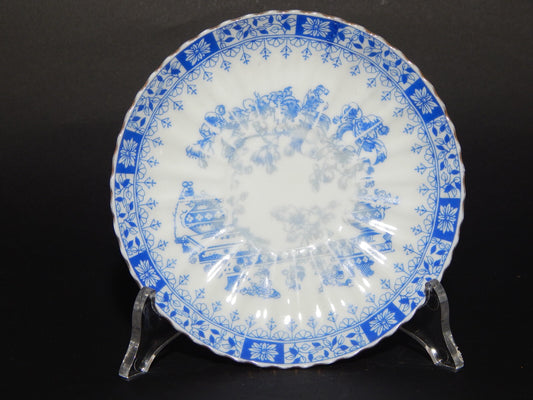 ANTICHI 4 PIATTINI SOTTO TAZZA PORCELLANA DISEGNO BLU CHINA BAVARIA