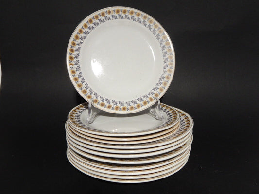 ANTICO RARO SERVIZIO TAVOLA 18 PIATTI S.C.I. CERAMICA ITALIANA LAVENO GIRASOLI