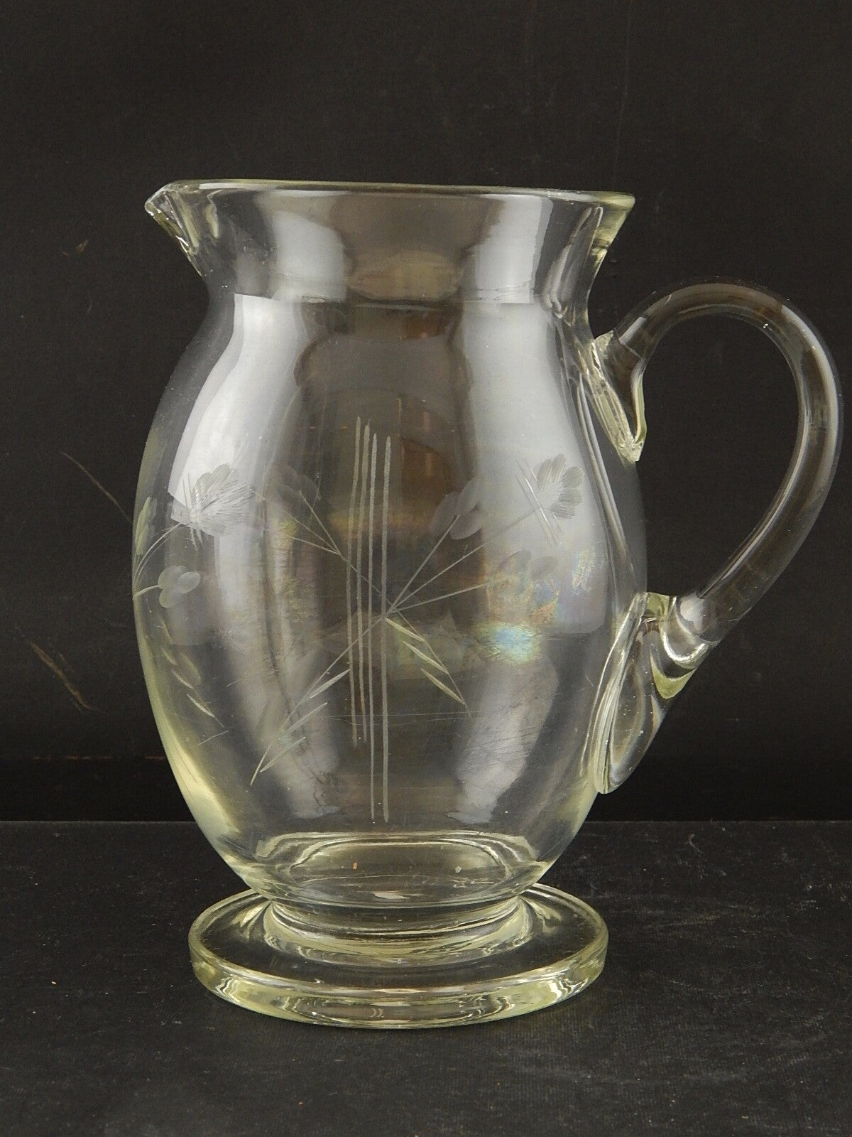 ANTICA LIBERTY BROCCA CARAFFA DECANTER DA TAVOLA CRISTALLO BOEMIA INCISO