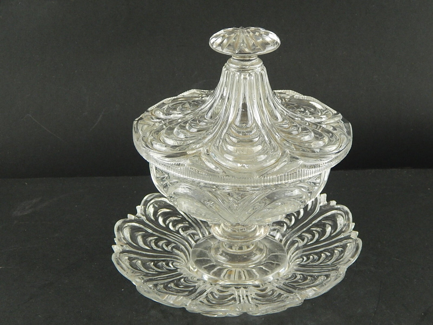 ANTICA PRIMO 800 ORIGINALE PREZIOSO PORTA BONBONS CENTROTAVOLA IN VETRO