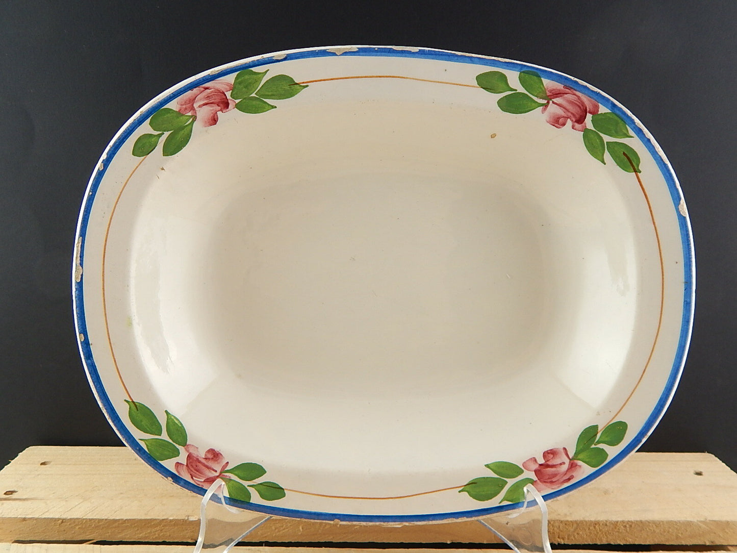 ANTICO CENTROTAVOLA FRUTTIERA CERAMICA BELTRANDI FAIENCE EXTRA MONDOVI' FINE 800