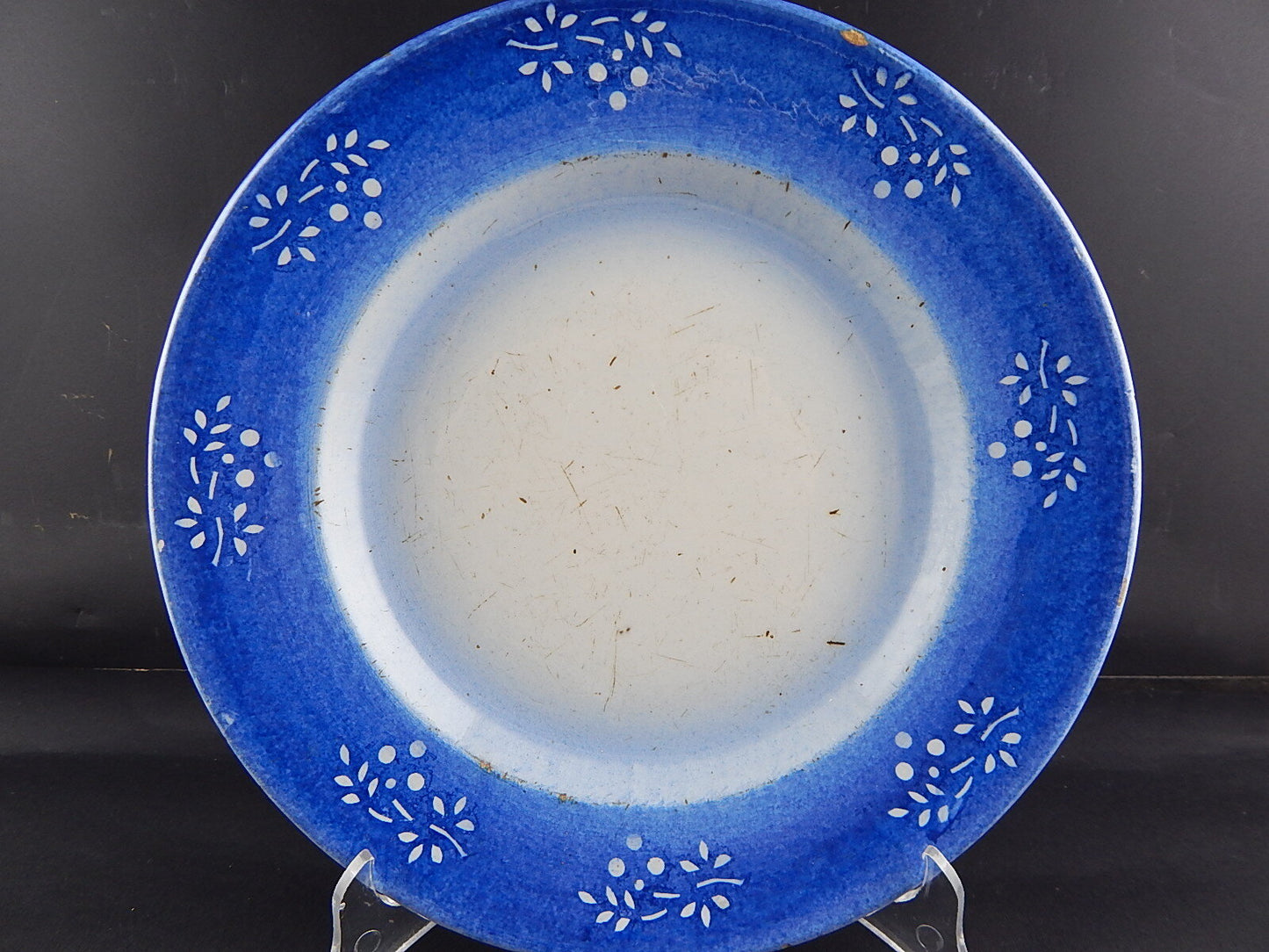 ANTICO ARTE POVERA INTROVABILE PIATTO CERAMICA FELICE MUSSO MONDOVI' 1877 CM 29