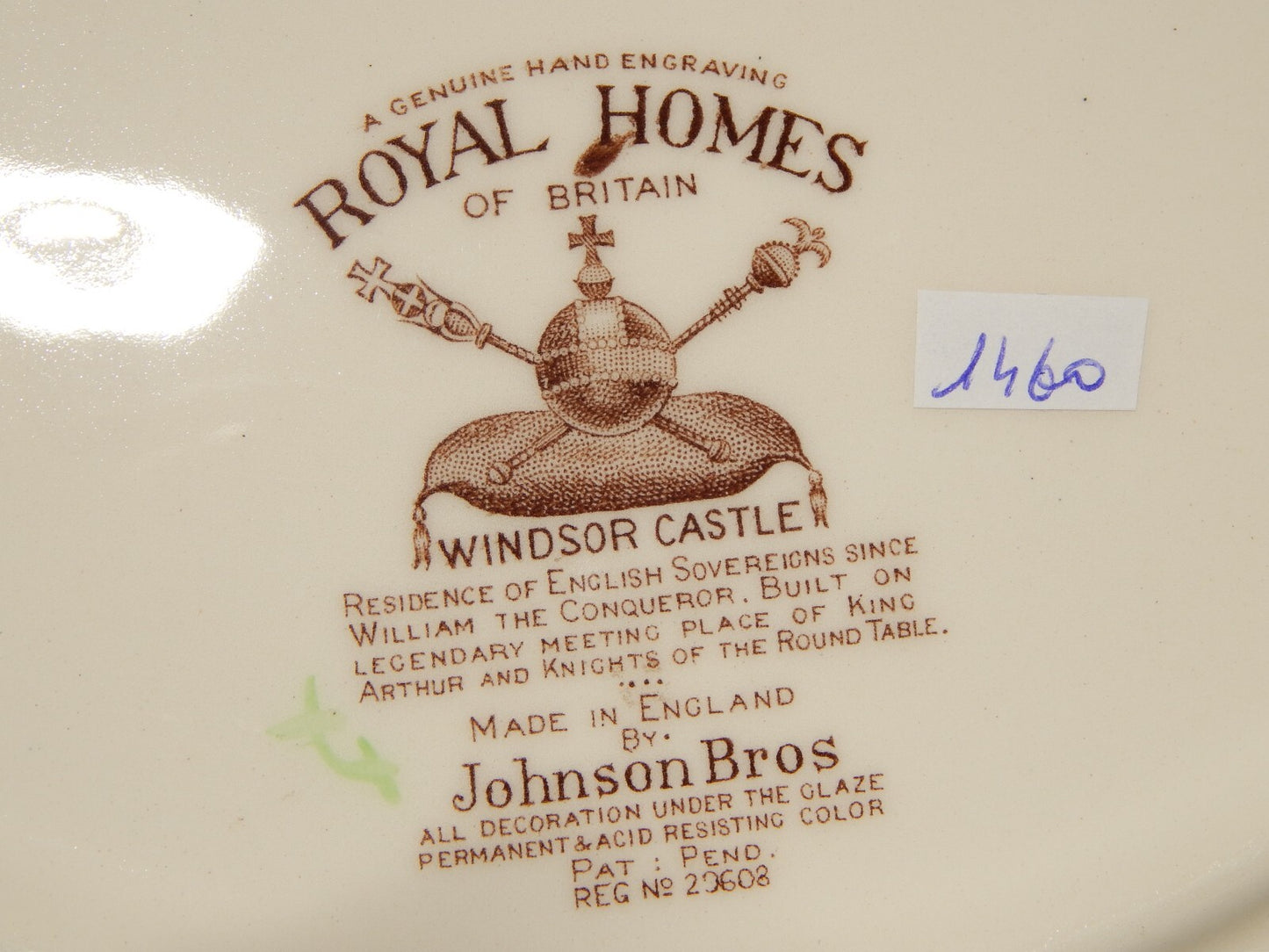 ANTICO VASSOIO PORCELLANA JOHNSON BROS ROYAL HOMES OF BRITAIN WINDSOR CASTLE