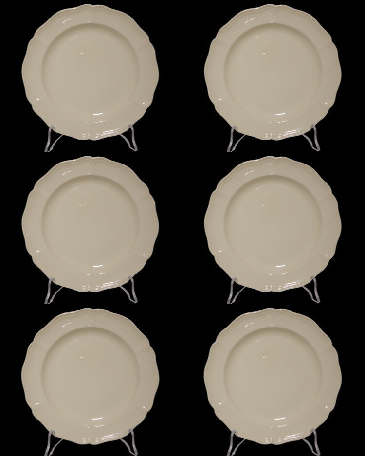 CERAMICA WEDGWOOD ETRURIA BARLASTON QUEENS SHAPE SERVIZIO 6 PIATTI DESSERT CM 21