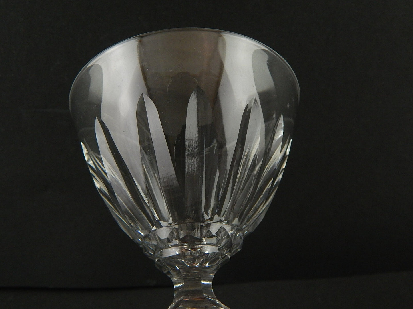 ANTICO BICCHIERE CALICE VINO BIANCO CRISTALLO MOLATO CRISTALLERIA SAINT LOUIS