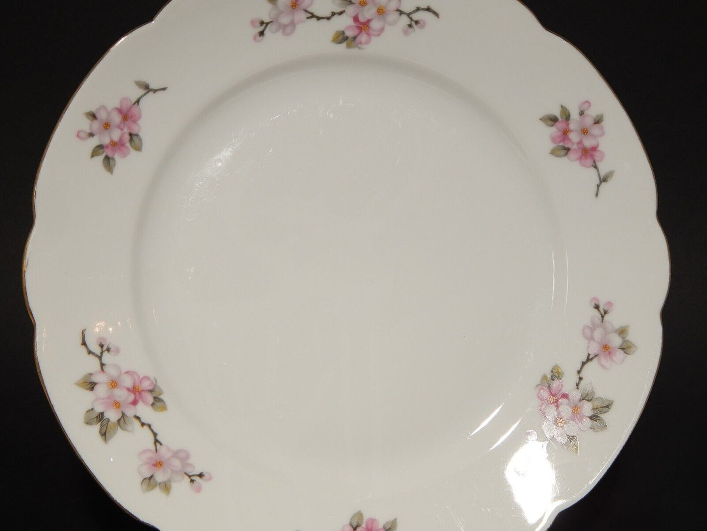 VINTAGE VASSOIO ROTONDO CM 27 PORCELLANA SELTMANN WEIDEN BAVARIA FIORI DI PESCO