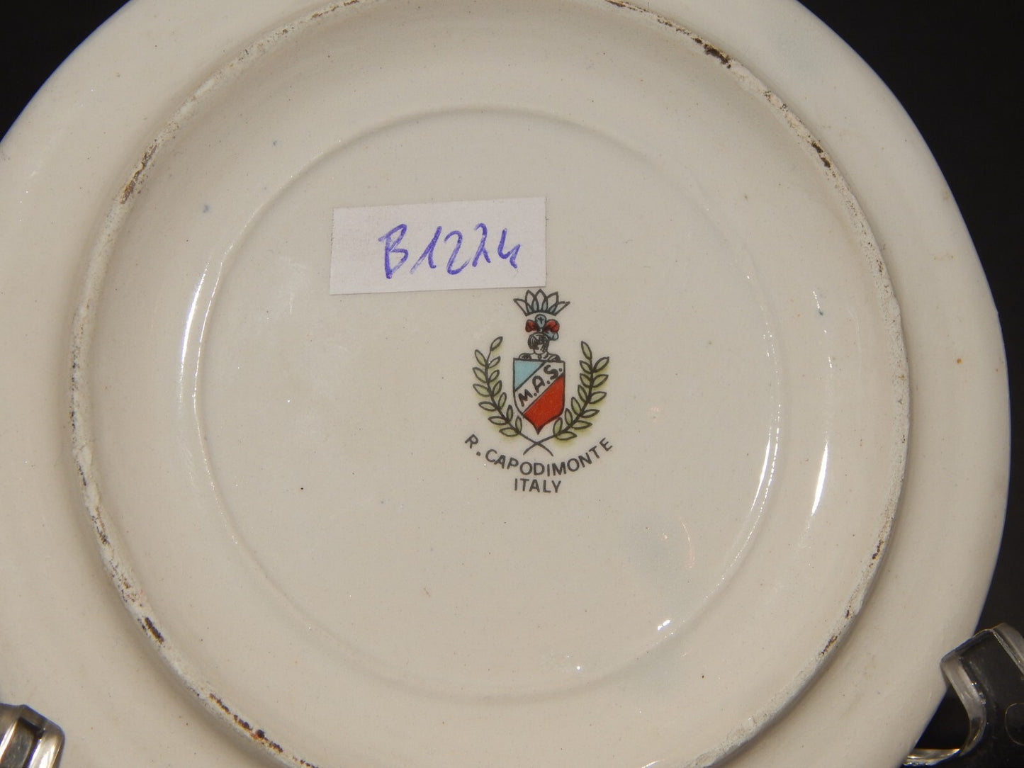 VINTAGE TAZZINA CAFFE' PORCELLANA MAS REGIO CAPODIMONTE