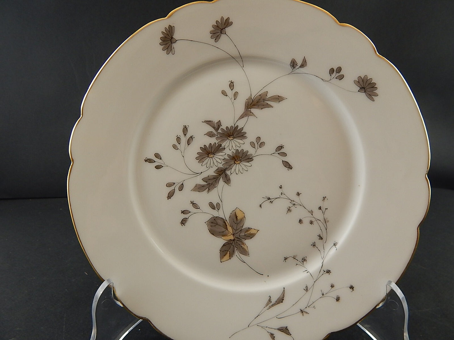 ANTICO PIATTO PORCELLANA GINORI DOCCIA DEL 1926 DECORATO A MANO DIFETTO A274