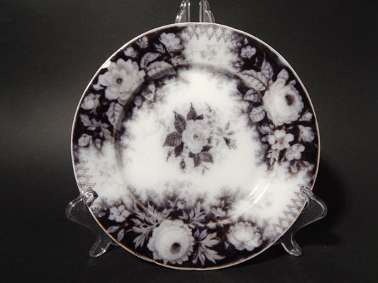 ANTICO PIATTO CERAMICA DISEGNO JARDINIERE VILLEROY & BOCH FINE '800 difetto 1146