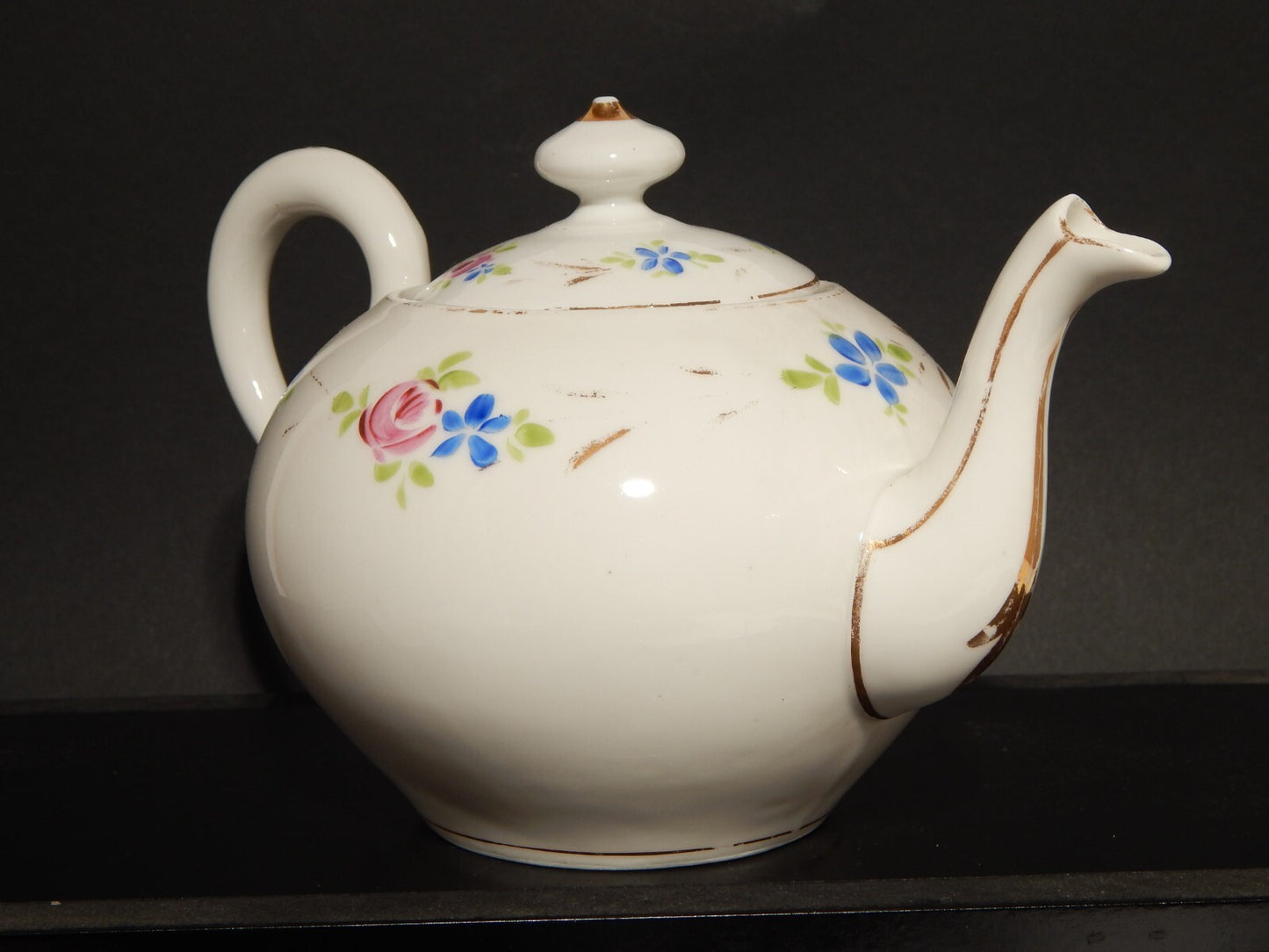 ANTICA GRANDE PREZIOSA TEIERA PORCELLANA VECCHIO PARIGI FINE 1800 SECONDO IMPERO