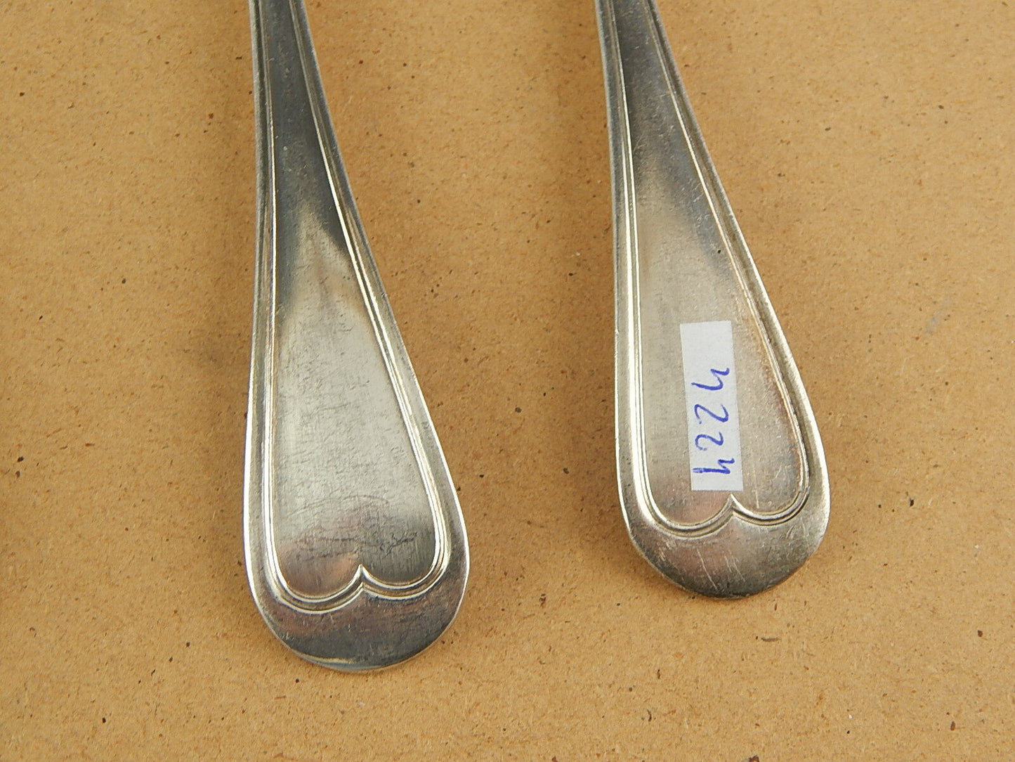 SET 5 CUCCHIAI ANTICHI ALPACCA ARGENTATA SILVER PLATED FINE 800 MAURIZIANO