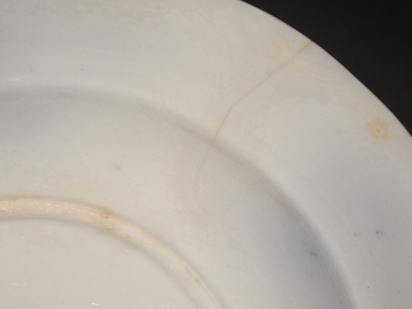 ANTICO PIATTO FONDO CERAMICA JARDINIERE VILLEROY & BOCH FINE '800 DIFETTO B1136