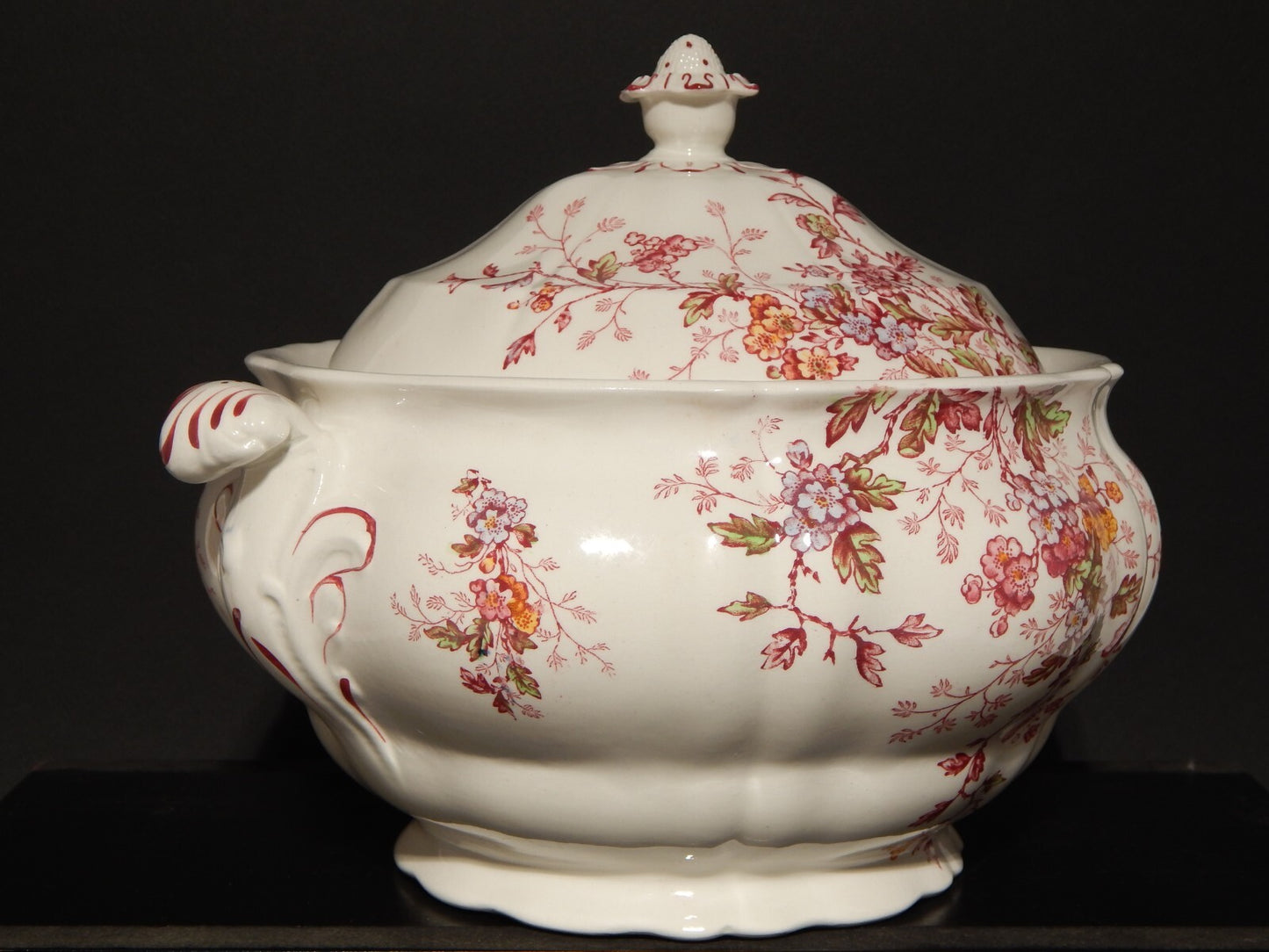 ANTICA GRANDE ZUPPIERA CENTROTAVOLA BOOTHS WASHINGTON SEMI-PORCELLANA INGLESE